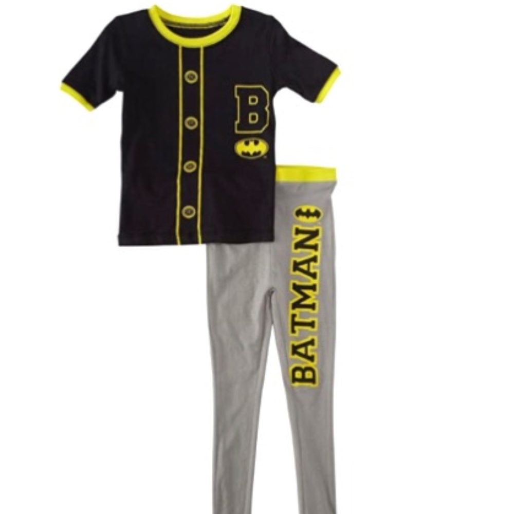 Batman Boys DC Comics Baseball Pajama Set